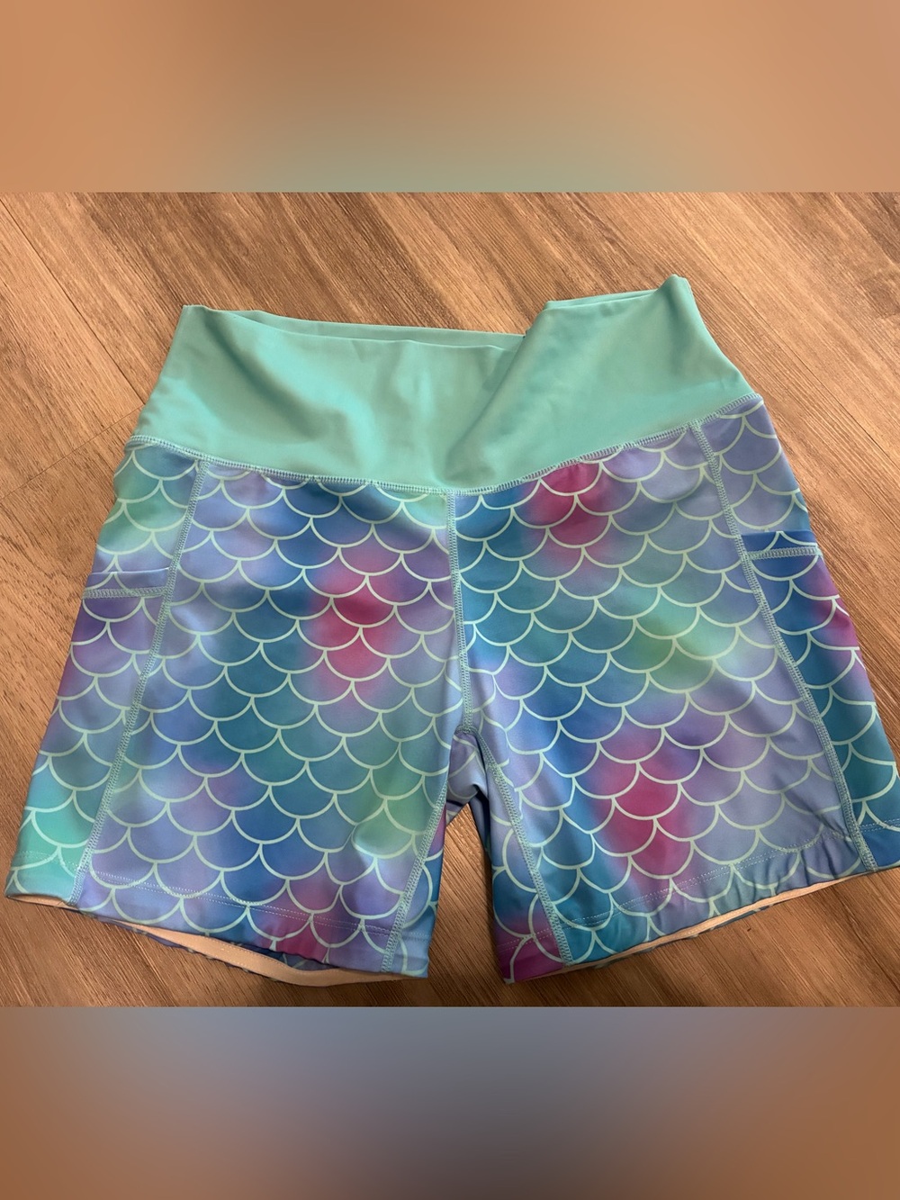 Constantly Varied Gear Aqua & White Athletic Shorts